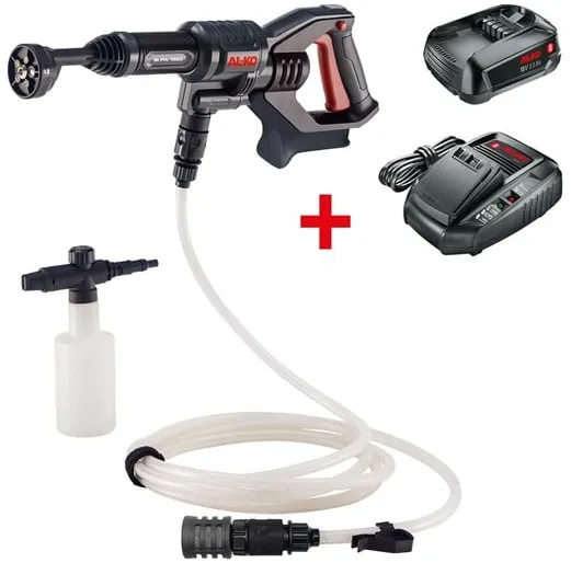 AL-KO Høytrykksspyler Batterispyler PW 1850 18 V inkl. batteri og lader